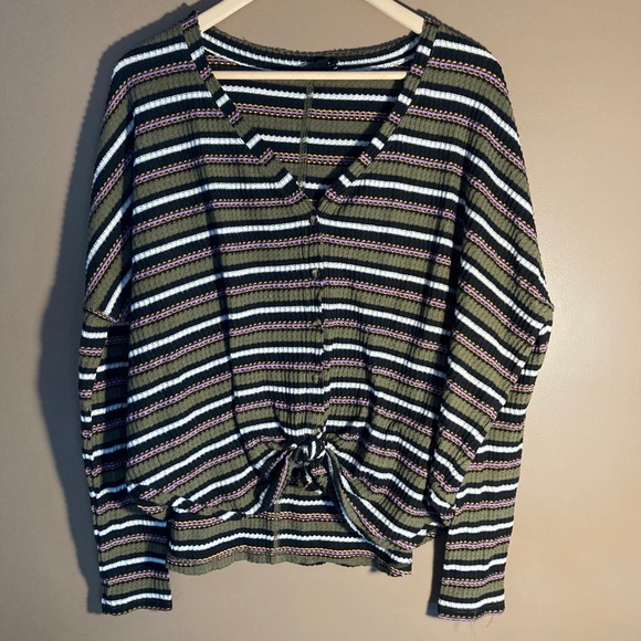 Out from under striped knot long sleeve tee - Picture 3 of 9